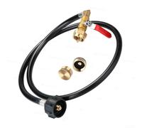 Raccord Propane 6ft avec Jauge de Pression Précise(4FT set) | Laiton massif, jauge pression intégrée, valve on/off, économie coût, réduction déchets