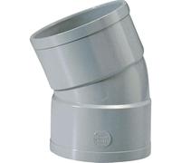 Raccord PVC gris coudé 22°30 - diamètre 32 mm - Double emboîture - Girpi