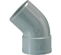 Raccord PVC gris coudé 45 degrés - Diamètre 80 mm - Simple emboîture - Girpi