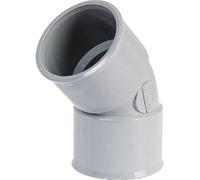 Raccord PVC gris coudé 45 degrés - FF Diamètre 100 mm - Double emboîture - Nicoll