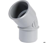 Raccord PVC gris coudé 45° - diamètre 100 mm - Simple emboîture - Nicoll