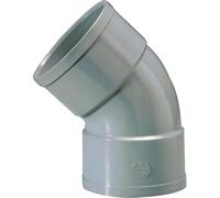 Raccord PVC gris coudé 45° - diamètre 32 mm - Double emboîture - Girpi