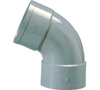 Raccord PVC gris coudé 67°30 - diamètre 100 mm - Double emboîture - Girpi