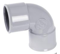 Raccord PVC gris coudé 87 degrés30 - FF Diamètre 100 mm - Double emboîture - Nicoll