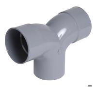 Coude mâle-femelle NICOLL double parallèle à 87°30 - PVC gris - Ø 100 mm - OT8