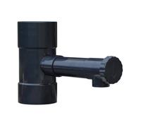 Raccord PVC pour descente de gouttière - Ø80 mm - Sortie Ø35 mm - Noir - Installation facile - Résistant aux intempéries