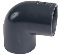 Raccord PVC pression noir coudé 90 degrés - Diamètre 63 mm - Girpi