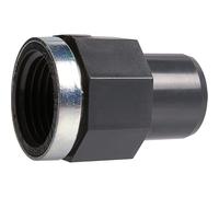 Raccord PVC pression noir droit - F 1/2 - Ø 25 mm - Girpi