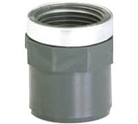 Raccord PVC pression noir droit - F 3/4 - Ø 32 mm - Girpi