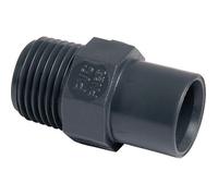 Raccord PVC pression noir droit - M 1'1/2 - Diamètre 50 mm - Girpi