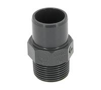 Raccord PVC pression noir droit - M 3/4 - Ø 25 mm - Girpi