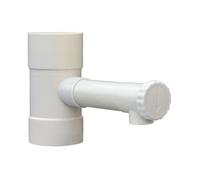 Jardibric - Raccord PVC Récupérateur d'Eau pour Descente de Gouttière - À Fixer sur Gouttière Ø80 mm - Sortie Ø35 mm - Optimisez votre Système de Récupération des Eaux de Pluie (Blanc cassé)