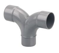 Raccord PVC - WAVIN - 3025594 - Coude double parallèle 87° - Diamètre 40 mm - Gris