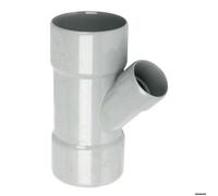 Raccord PVC - WAVIN - Té pied de biche 87°30 - Double femelle - D40/32 - Gris