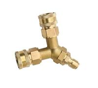 Raccord rapide 3/8 triple raccord offrant une connexion rapide Installation facile Rondelle de nettoyage Nettoyeur haute pression Triple adaptateur