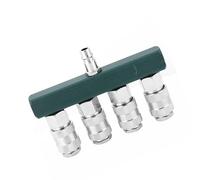 Raccord Rapide 4 Voies en Laiton pour Coupleur D'air, Filetage NPT 1/4in,