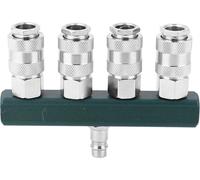 raccord rapide 4 voies, filetage NPT 1/4 pouce, raccord de flexible d'air de haute qualité, raccords pneumatiques
