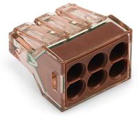 Raccord rapide 6 x 1,5-4 mm² transparent/marron 773 773-606