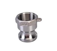 Raccord rapide à came en acier inoxydable 304, 1/2", 3/4", 1", avec rainure et système de verrouillage à came. Adaptateur de connexion.(Type A,3/4")
