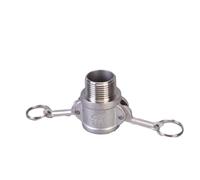 Raccord rapide à came en acier inoxydable 304, 1/2", 3/4", 1", avec rainure et système de verrouillage à came. Adaptateur de connexion.(Type B,1/2")