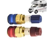Raccord rapide AC - Raccord haute pression - Kit d'adaptateur pour réservoir de liquide frigorigène - Convient pour les climatiseurs de véhicules