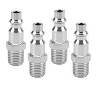 Raccord Rapide Air Comprimé, 4 Pièces Raccord Rapide 1/4 Mâle Américai | Américain Embout Compresseur Air pour Air Comprimé et Raccord de Tuyau Compresseur Raccord Pneumatique