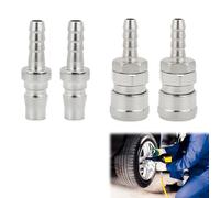Raccord Rapide Air Comprimé,Pneumatique d'Air Kit Compresseur,Embout Pneumatique Embout,8mm Raccord Rapide Pneumatique Coupleur,Tuyau Air Comprimé du Connecteur Mâle et Femelle,4Pcs