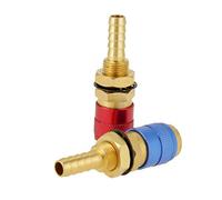 Raccord Rapide Connecteur d'Adaptateur Refroidi à l'Eau pour Raccordement Rapide eau/gaz entre le chalumeau et le bouchon de la Torche de Soudage TIG 8 mm deux couleurs