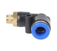 Raccord rapide coudé pneumatique en forme de L avec construction en laiton et plastique pour une circulation d'air efficace (PL10-01)