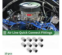 Raccord Rapide D'Air š€ Pousser 5/16" Filetage Male Raccord Rapide Pour Tuyau D'Air Plastique MšŠtal 3/8"BSPT 10 Pcs Noir Ton ArgentšŠ
