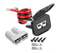Raccord rapide de batterie 50 A pour fiche, 12 V-72 V, jusqu'à 600 V, pour câble 8 AWG, Quick Connect/Déconnexion pour camping-car, chariot élévateur, bateau