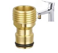 Raccord Rapide de Robinet Fileté en Laiton 4 Points, Adaptateur Robinet Tuyau Arrosage pour Lave-Linge et Tuyaux d'Arrosage, Connecteur avec Joint Étanche, Kit de Connexion pour Cuisine et Jardin