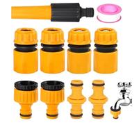 Raccord rapide de tuyau - 6 mm - Adaptateur Quick Connect - Résistant aux intempéries - Pour arrosage extérieur, voiture, pelouse, serre, arroseur, piscine, robinet