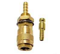 Raccord rapide de tuyau en laiton pour machines à souder TIG 12-27, convient pour le soudage et les procédés métalliques 8 mm (jaune)