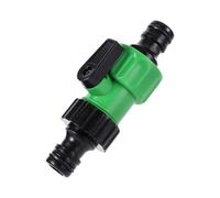 Raccord rapide double 16 mm-16 mm avec vanne for système d'irrigation de jardin - Accessoires de raccordement rapide - Fournitures de jardin - 1 pièce