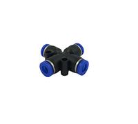 Raccord rapide en croix tube/tube de 6 mm - 10 pièces