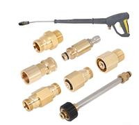 Raccord rapide en cuivre compatible Karcher pour tuyau de nettoyeur haute pression et embout (D)