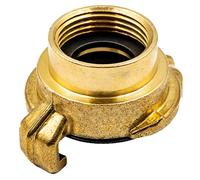 Raccord Rapide Femelle 1 Pouce - Système Geka en Laiton Brut Anti-Corrosion - Raccordement Fiable pour Tuyaux de Gros Diamètre en Arrosage, Eau Potable et Systèmes Industriels Haute Pression