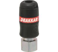 Raccord rapide femelle de sécurité passage d'air 6mm filetage femelle 1/2 - Lot de 10pc - DRAKKAR EQUIPEMENT - 01302.10