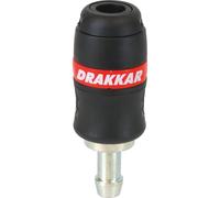 Raccord rapide femelle de sécurité passage d'air 6mm pour tuyau de 10mm - Lot de 10 - DRAKKAR EQUIPEMENT - 01311.10
