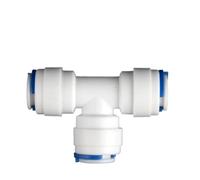 Raccord rapide for osmose inverse, 100 pièces, 1/4" 3/8" OD, raccord en T, connecteur en Y, 2 voies, droit, for tuyau d'eau en plastique