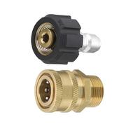 Raccord rapide haute pression en laiton M22 for pistolet à eau, raccord de tuyau d'arrosage de jardin de 1/4 pouce for lavage(Three Eighths Inch)