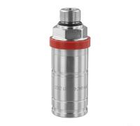 Raccord rapide hydraulique AL166181 AL200979 1/2" M22x1,5 Joint torique Acier Argent Compatible pour John-Deere 6400 6410 6420 pour Ferguson 340 342 350 352 353 354 355 3600 Couleur : noir