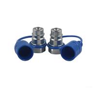 Raccord rapide hydraulique mâle 1/2" NPT Lot de 2 raccords rapides à bille hydraulique 1/2" Bleu Acier Embrayage pour tracteur Agriculture Accouplement hydraulique mâle 1/2" NPT étanche sans fuite