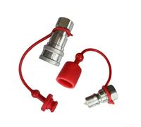 Raccord rapide hydraulique série B, NPT 6,35 mm à 2,5 cm, norme ISO 7241-A, connexion à verrouillage à bille, étanchéité étanche, pour machines agricoles et usage industriel (A)