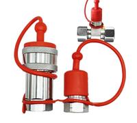 Raccord Rapide Hydraulique Série ISO7241-A | Coupleur de 280g | Ensemble de Coupleurs Hydrauliques avec Couvercle Anti-Poussière | Connecteur Rapide en Acier au Carbone 1/2, Raccords à Soupape à B