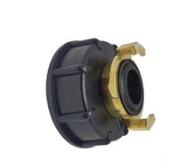 Raccord rapide IBC en laiton pour réservoirs de stockage d'eau - 3/4 femelle à baïonnette S60x6 (60 mm) - Bouchon à filetage grossier - Utilisation agricole de jardin