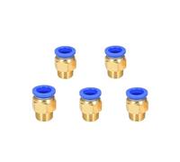 Raccord rapide Lot de 5 raccords pneumatiques for tuyaux, filetage M5, 1/4", 1/8", 3/8" et 1/2", 4 mm, 6, 8, 10 12(6mm,1I8)