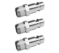 Raccord rapide mâle Euro 1/4 conique téfloné pour air comprimé et raccord de tuyau compresseur, kit de 3 pièces