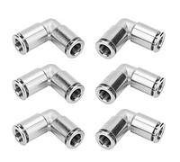 Raccord rapide pneumatique, 2Pcs Coude tout en cuivre nickelé Tuyau à air de 90 degrés Raccords rapides pneumatiques(8mm)